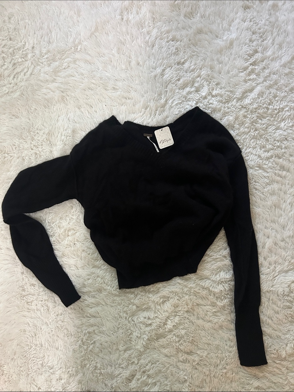 Free people cashmere V neck sweater